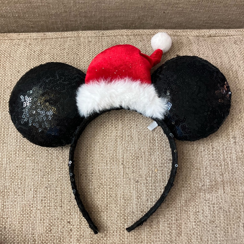 Disney glittery Santa hat ears